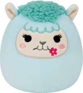SQUISHMALLOWS Tyrkysová lama s kvetinou - Lorna