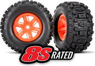 Traxxas kolo 4.3/5.7", disk oranžový, pneu Sledgehammer (pár)