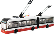 CITY SERVICE CAR - 1:16 Gelenkbus - rot mit Rückziehmotor mit Geräuschen