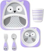 SKIP HOP Zoo Set regalo da pranzo in melamina Gufo Invernale 6 m+