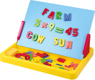 PLAYGO - Lavagna magnetica e da disegno portatile 58 pezzi