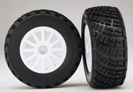 Traxxas koleso 2.2/3.0", disk Rally biely, pneu Gravel S1 (2)