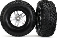 Traxxas koleso 2.2/3.0", disk SCT Split-Spoke saténový-čierny, pneu SCT (2)