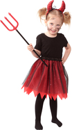 Costume enfant diablesse jupe tutu avec serre-tête