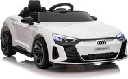 Elektrické autíčko Audi RS E-tron GT 12V, biele, široké jednomiestne sedadlo, 2,4 GHz diaľ