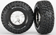 Traxxas koleso 2.2/3.0", disk SCT Split-Spoke saténový-čierny, pneu KM2 S1 (2)
