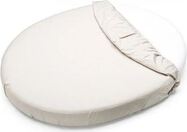 PETITE&amp;MARS Napínacia plachta nepremokavá do oválnej postieľky Soft Dream Oval 84 x 50 Whi