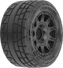Pro-Line Rad mit Reifen 1:18 Menace Street H12mm, schwarze Felge (4): Granite GROM