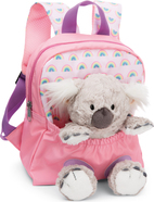 NICI Rucksack 21x26cm mit Plüschtier Koala 25cm, rosa