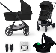 KINDERKRAFT Kočík kombinovaný 3v1 Newly Classic black + Mink PRO