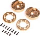 Axial kryt portálové nápravy se závažím, mosaz (122.4g/34.6g x 2), AF16P (pár): Gilamon AX