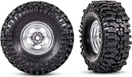 Traxxas kolo 1.0", disk polomatný chróm, pneu Mickey Thompson® Baja Pro™ Xs (2)
