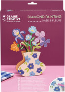 GRAINE CREATIVE Diamantno slikanje Vaza s cvetjem-modra