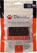 Pochúťka Perrito kura a morské plody, jerky 100g