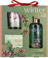 ACCENTRA Set za kupanje Winter Spa sa staklenim svijećnjakom Zimsko voće 100ml + 80g