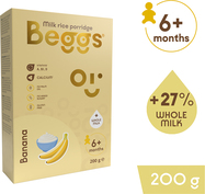 Beggs Mliečna ryžová kaša banánová (200 g)