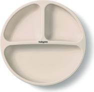 BABYONO Tanier silikónový s prísavkou - beige 6m+