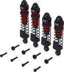 Arrma Stoßdämpfer komplett vorne/hinten rot (4): Mini Kraton