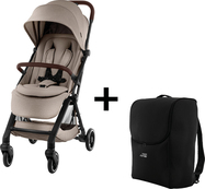 Set Kočík FLYLITE + cestovná taška zadarmo, Teak