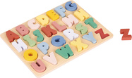 New Classic Toys Vkladacie drevené puzzle - farebná abeceda