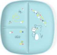 CHICCO Podijeljeni tanjur plavi 12m+