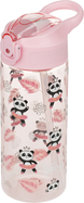 BAAGL Bottiglia in Tritan per bevande con cannuccia Panda, 500 ml
