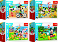 Trefl Mini puzzle 54 dílků Mickey Mouse Disney/ Den s přáteli 4 druhy