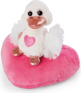 NICI plyš Love Biela labuť so srdiečkom 10cm, GREEN