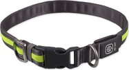 Obojok Dog Fantasy USB LED nylonový svietiaci S-M zelený 1,9x35-50cm