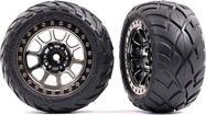 Traxxas koleso 2.2", disk čierno chrómovaný, pneu Anaconda (2) (zadný)