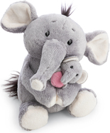 NICI peluche Elefante 20 cm con cucciolo 6 cm - Little &amp; Me