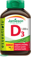 Jamieson D3-vitamin 1000 NE 240 tabletta