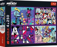 Trefl Disney puzzle 4 x 250 dielikov Séria dobrodružstiev Mickey Mouse