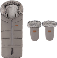 PETITE&amp;MARS Set zimska vreća Arctic 4u1 + rukavice za kolica Fjora Mocha Mousse