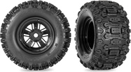 Traxxas Rad, Funco Replica Felge schwarz, Sledgehammer Reifen (2) (Belted)