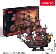 3D Puzzle Jadrnica Queen Anne's Revenge 391 kosov