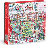 Galison Fóliové puzzle Michael Storrings Vianočná dielňa hračiek 500 dielikov