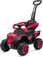 Detské elektrické odrážadlo Baby Mix Ruggy s vodiacou tyčou červené