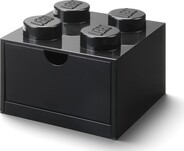 LEGO® stolový box 4 so zásuvkou čierna 158 x 158 x 113 mm