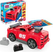 Mattel Mega Bloks Gradbeni komplet dirkalnega avtomobila 3 v 1
