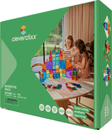 Cleverclixx – Jeu de construction magnétique Ensemble Inventive Intense – 110 pcs