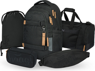BAAGL SET 5 Skate Max Darkness: zaino, astuccio, sacchetto, borsa sportiva, marsupio