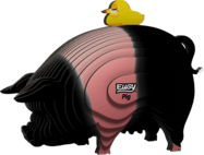 EUGY Maiale 3D puzzle di cartone