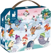Janod Puzzle v kufríku Party na snehu 36 ks