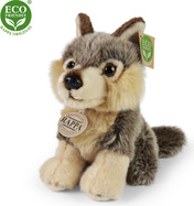 Lup de pluș șezut 18 cm ECO-FRIENDLY