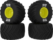 Arrma koleso s pneu dBoots Chevron MT, disk žltý (4): GROM