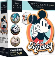 Trefl Drevené puzzle 160 dielikov - Retro Mickey Mouse / Disney Mickey Mouse and Friends