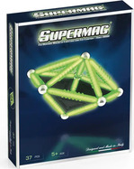 SUPERMAG magnetická stavebnica Geometry glow 37ks