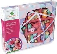 Sycomore Cuentas de madera en caja - diamante