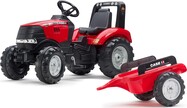 Falk Šliapací traktor 996AB Case IH Puma 240CVX s vlečkou - červený